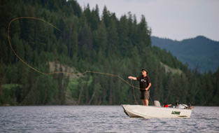Fishing at Lac des Roches